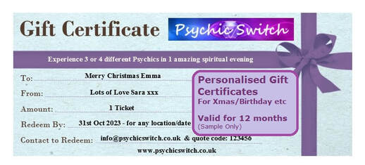 Psychic Switch Gift Certificate